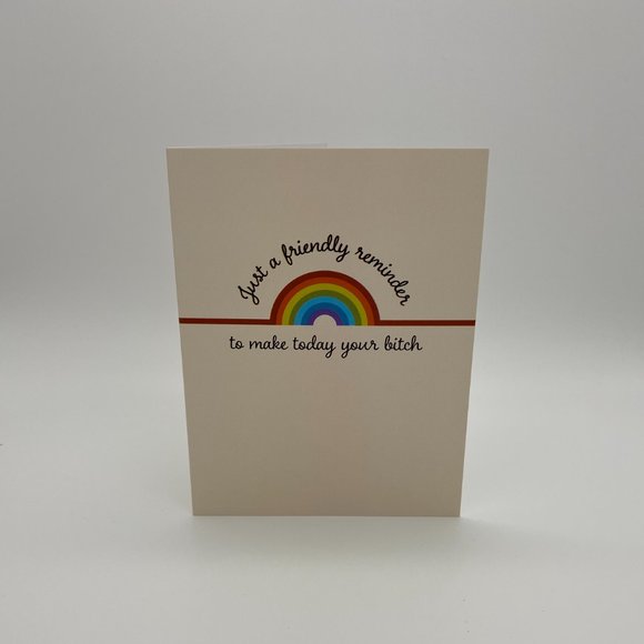 ☘️5 for $40☘️ 4 Pack of Friendly Reminder Greeting Cards Supportive & Snarky - Picture 3 of 6